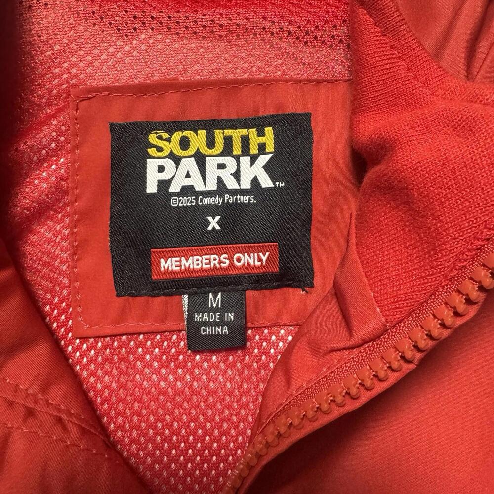 Members Only South Park Jacket Graphic Cartoon Streetwear Red Size M NWT - Picture 8 of 9